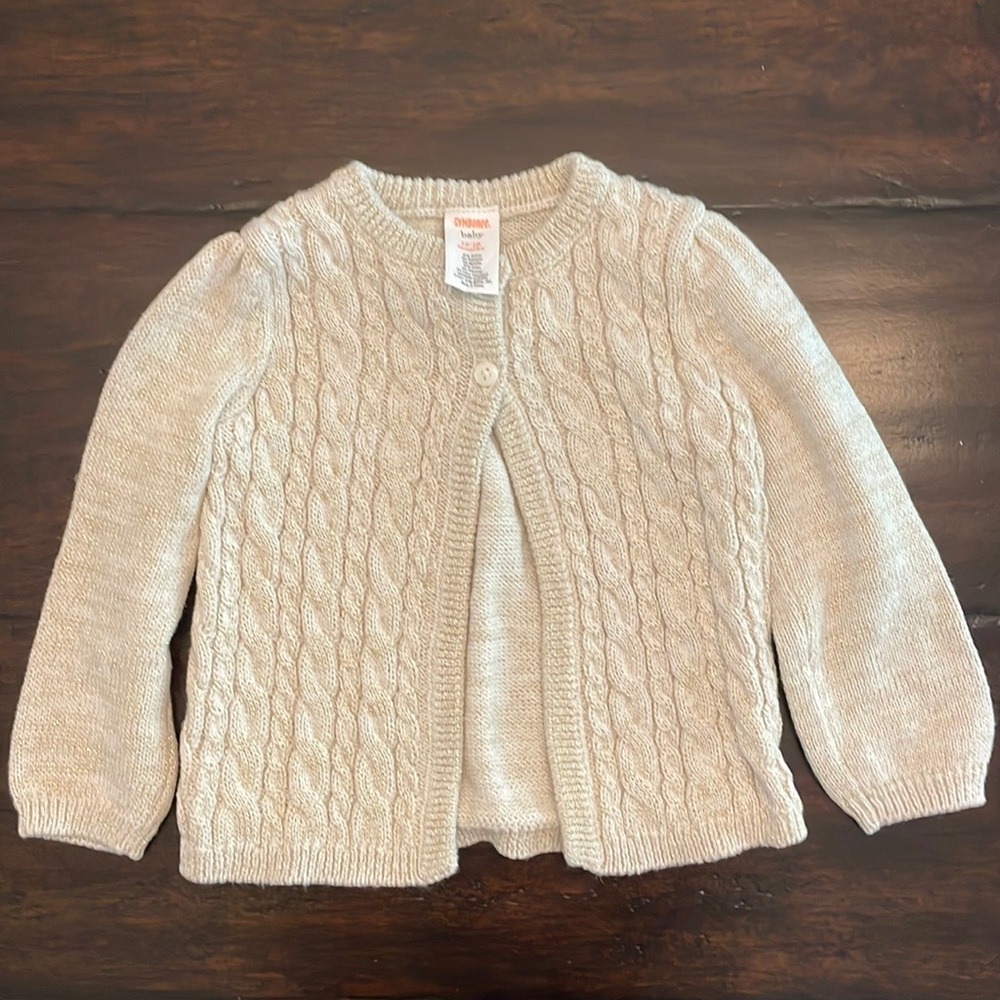 Ivory and Gold Gymboree 12-18M Cardigan